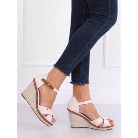 Sandalias de cuña beige R133P Beige 1 Sandalias de cuña beige R133P Beige 1