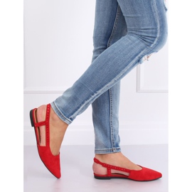 Bailarinas rojas con tacones abiertos YJ335 Rojo 1