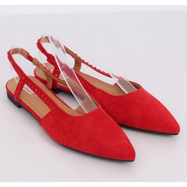 Bailarinas rojas con tacones abiertos YJ335 Rojo 2