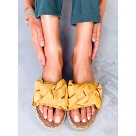 JH115P Pantuflas alpargatas amarillas miel amarillo 4