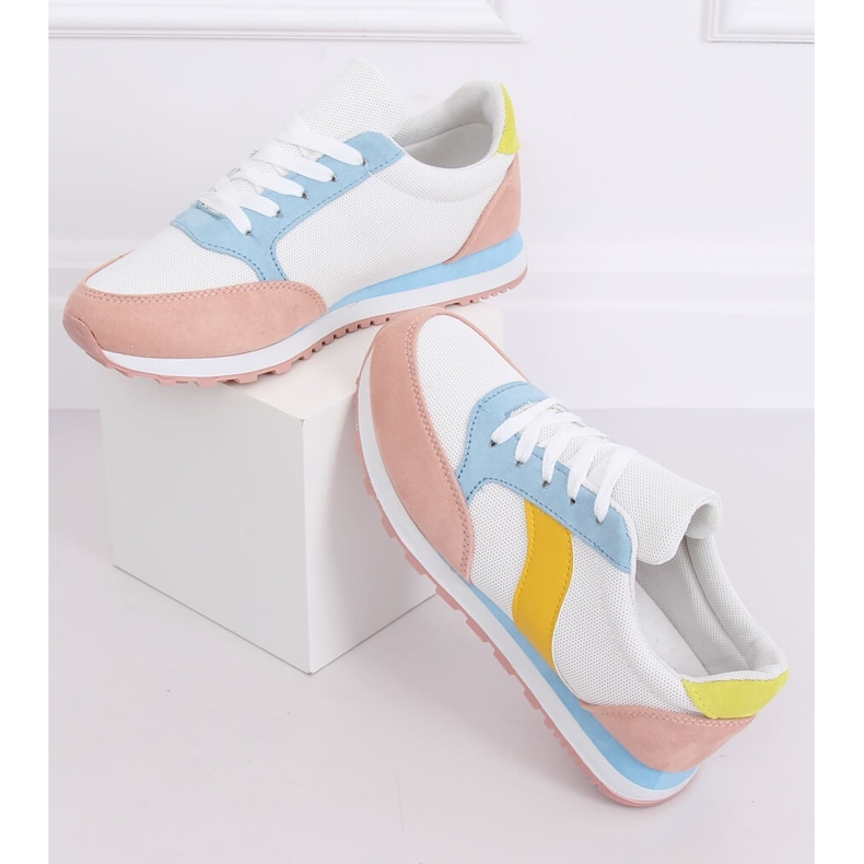 Zapatillas deportivas multicolor BL191P Blanco azul rosa amarillo 1