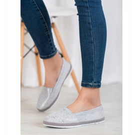 Goodin Bailarinas de Piel con Efecto Holo gris 6