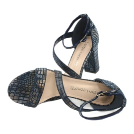 Sandalias gladiadoras Sergio Leone SK870 azul marino 6