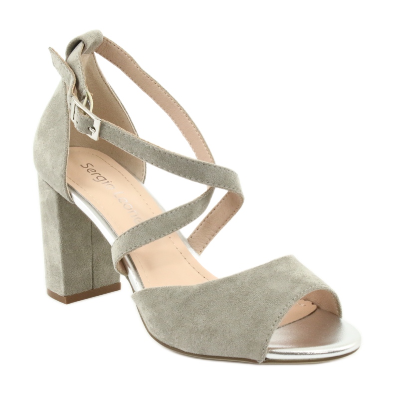 Sandalias gladiadoras grises Sergio Leone SK865 2