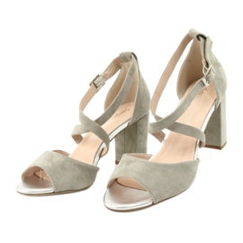 Sandalias gladiadoras grises Sergio Leone SK865 4