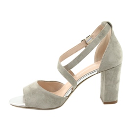 Sandalias gladiadoras grises Sergio Leone SK865 3