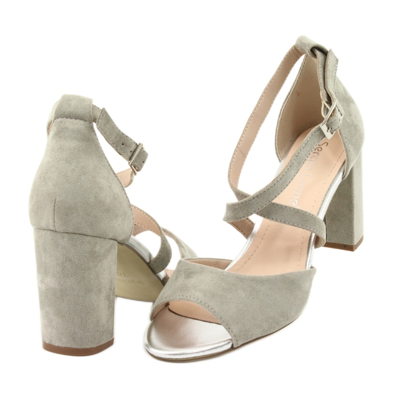 Sandalias gladiadoras grises Sergio Leone SK865 5