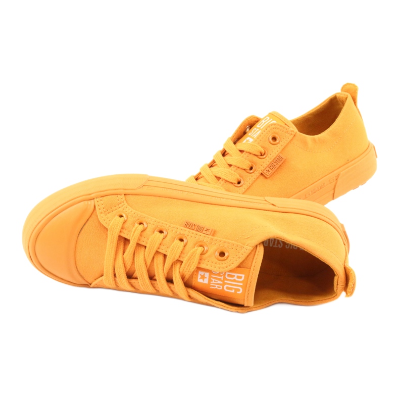 Zapatillas amarillas Big Star FF274A086 atadas amarillo 5