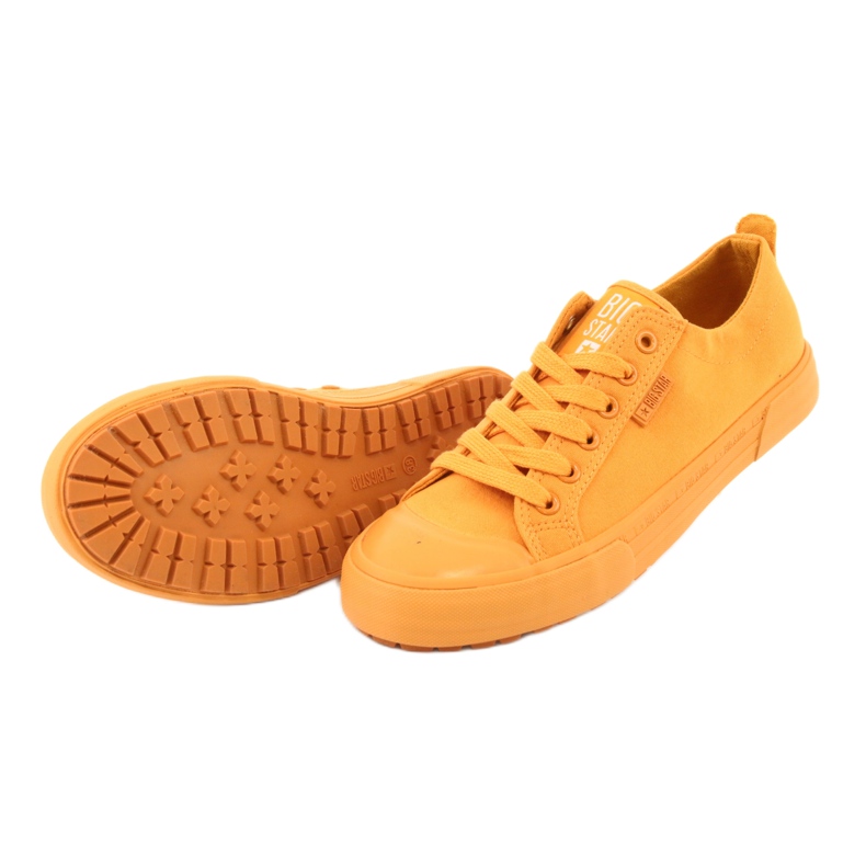 Zapatillas amarillas Big Star FF274A086 atadas amarillo 4