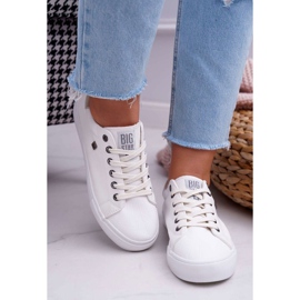 Zapatillas blancas de mujer zapatillas Big Star BB274033 blanco 3