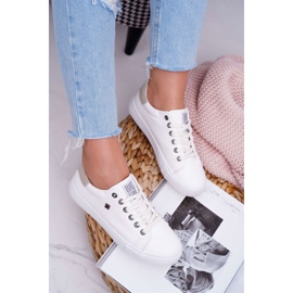 Zapatillas blancas de mujer zapatillas Big Star BB274033 blanco 4