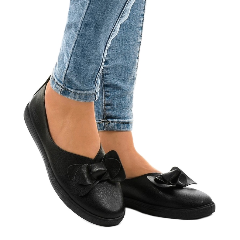 Zapatillas negras sin cordones 8895-1 negro 1 Zapatillas negras sin cordones 8895-1 negro 1