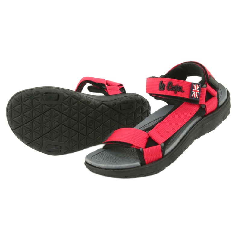 Sandalias con inserto de espuma Lee Cooper LCW-20-34-014 negro rojo 4