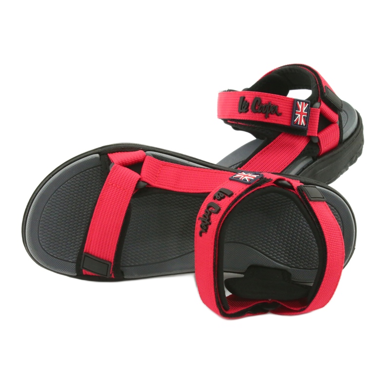 Sandalias con inserto de espuma Lee Cooper LCW-20-34-014 negro rojo 5