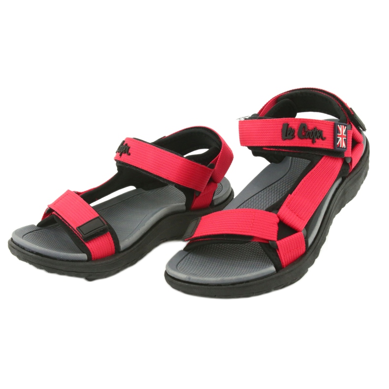 Sandalias con inserto de espuma Lee Cooper LCW-20-34-014 negro rojo 3