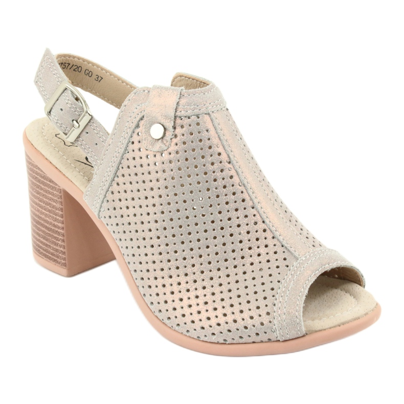 Sandalias caladas beige / dorado Filippo DS757 1