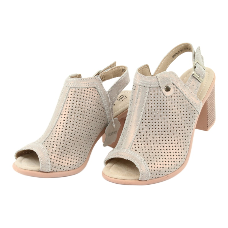 Sandalias caladas beige / dorado Filippo DS757 3