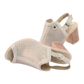 Sandalias caladas beige / dorado Filippo DS757 5