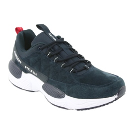 Zapatos deportivos McKey MSP1464 de ante azul marino 1