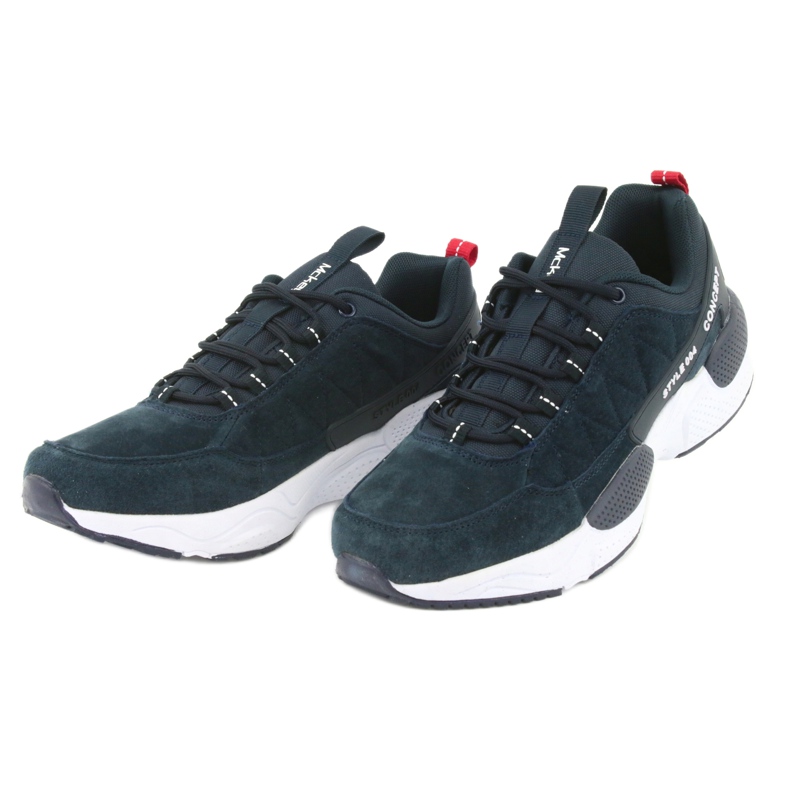 Zapatos deportivos McKey MSP1464 de ante azul marino 3