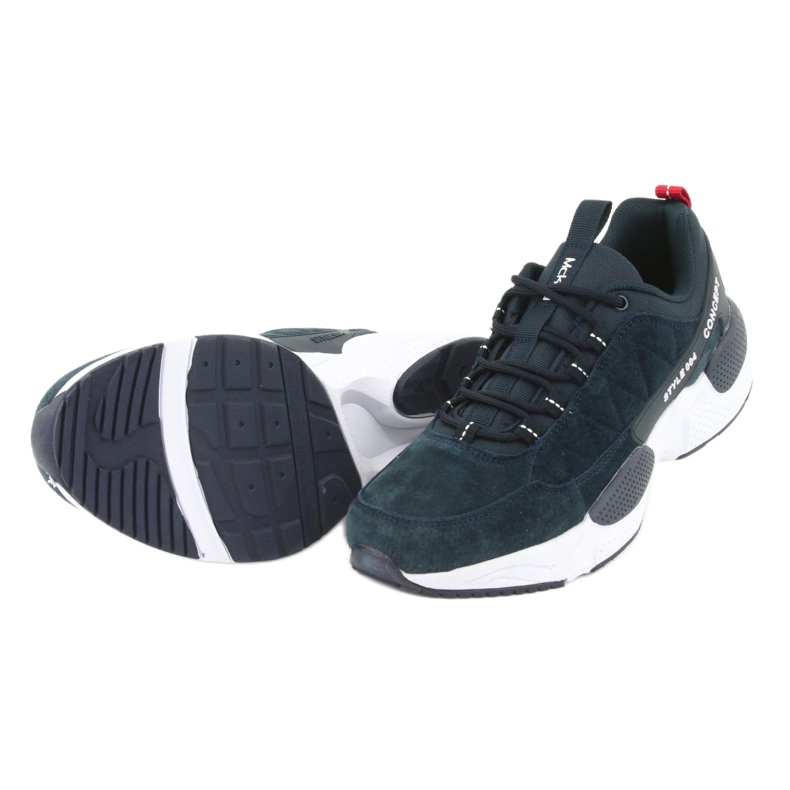 Zapatos deportivos McKey MSP1464 de ante azul marino 5