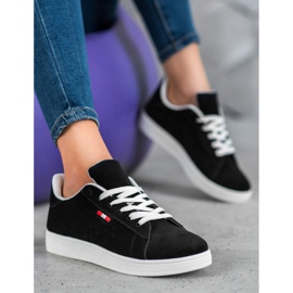 SHELOVET Zapatos cómodos de cuero ecológico negro 1 SHELOVET Zapatos cómodos de cuero ecológico negro 1