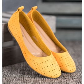 SHELOVET Bailarinas caladas amarillo 2