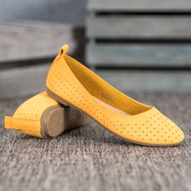SHELOVET Bailarinas caladas amarillo 1