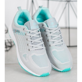Ax Boxing Calzado deportivo cómodo calado gris verde 3