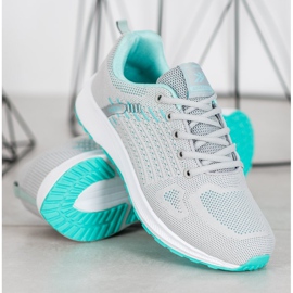 Ax Boxing Calzado deportivo cómodo calado gris verde 4