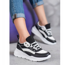 SHELOVET Zapatillas en la plataforma blanco negro verde 4