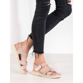 Sandalias Velcro VINCEZA rosado 2