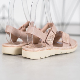 Sandalias Velcro VINCEZA rosado 3