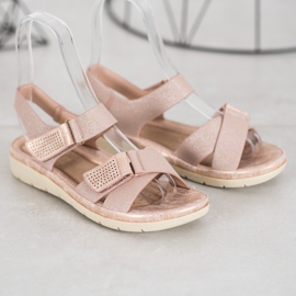 Sandalias Velcro VINCEZA rosado 1