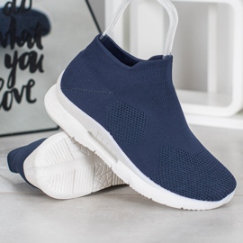 SHELOVET Zapatos sin cordones textiles azul 3