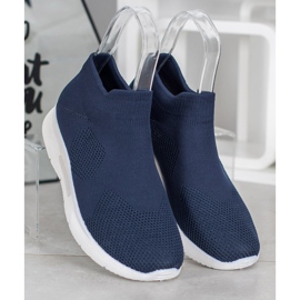 SHELOVET Zapatos sin cordones textiles azul 4