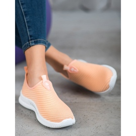 SHELOVET Calzado deportivo sin cordones naranja 2