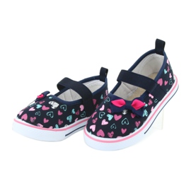 Lazo de bailarinas Atletico inserto de cuero blanco azul marino azul rosa 3