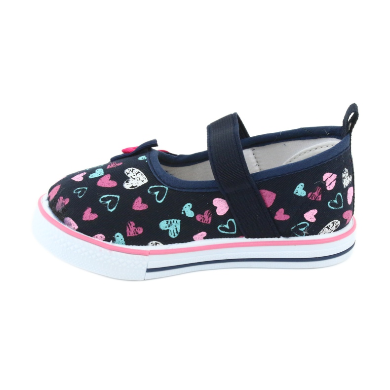 Lazo de bailarinas Atletico inserto de cuero blanco azul marino azul rosado 2