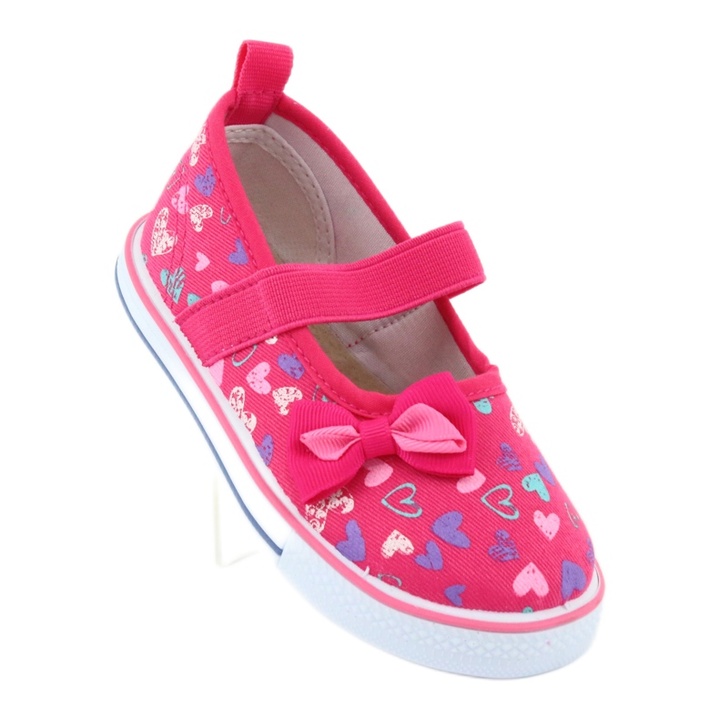 Lazo de bailarinas Atletico inserto de cuero blanco violeta rosado 1