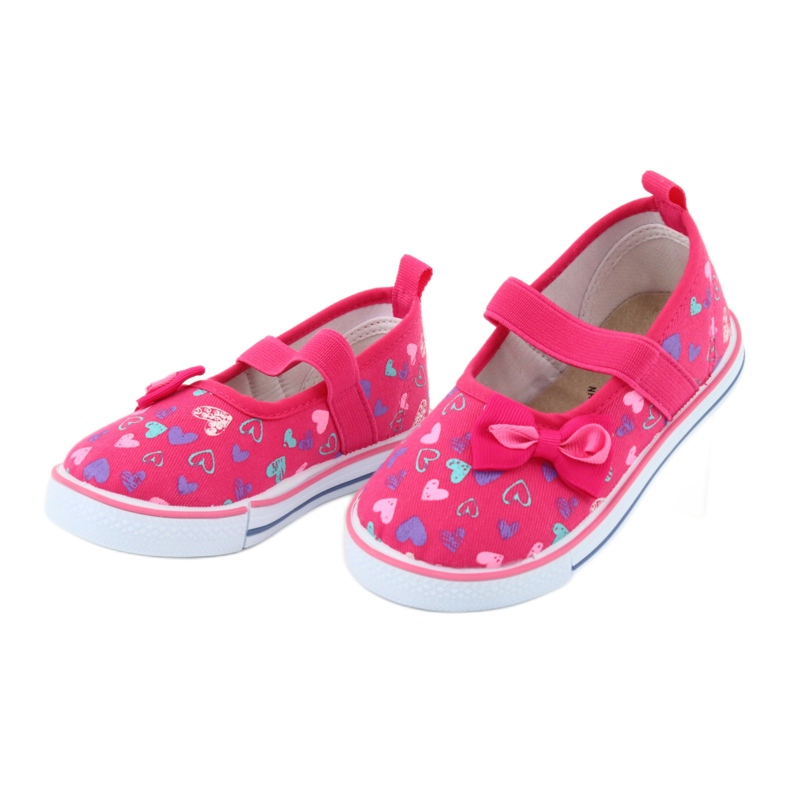 Lazo de bailarinas Atletico inserto de cuero blanco violeta rosado 3