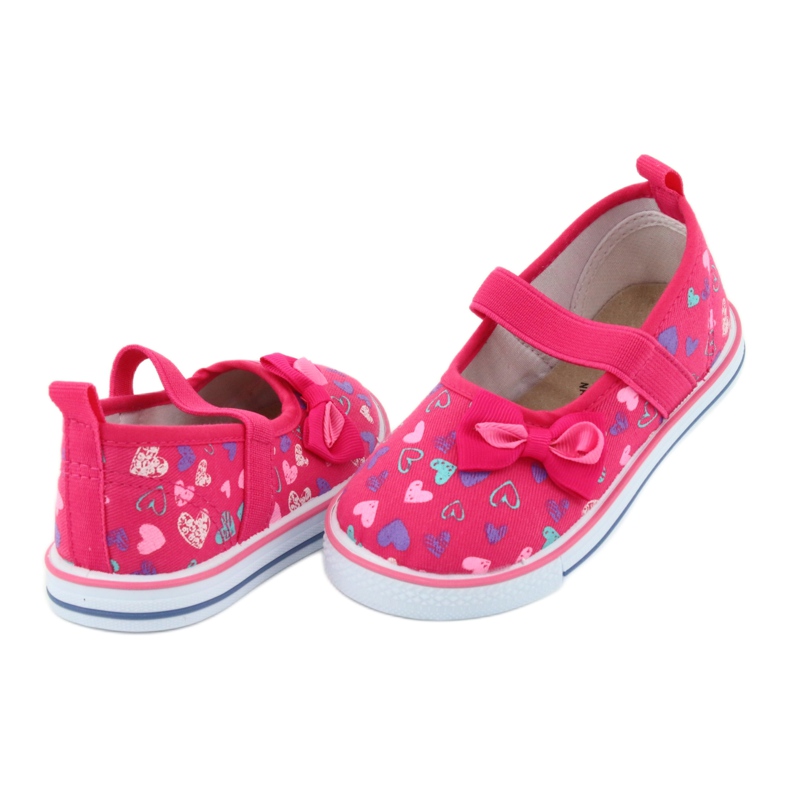 Lazo de bailarinas Atletico inserto de cuero blanco violeta rosado 4