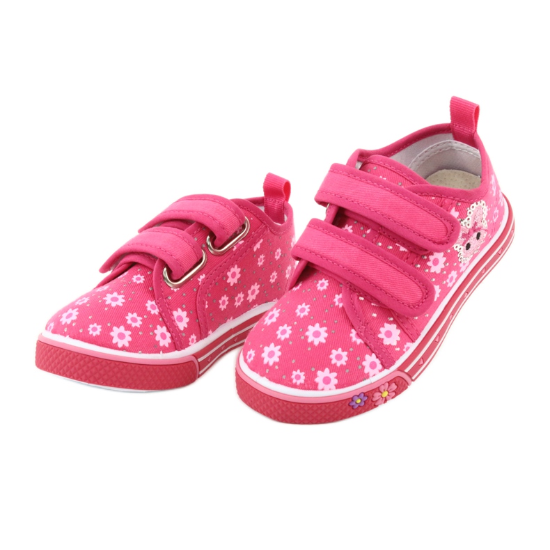 Zapatillas Atletico daisy con velcro rosado 3