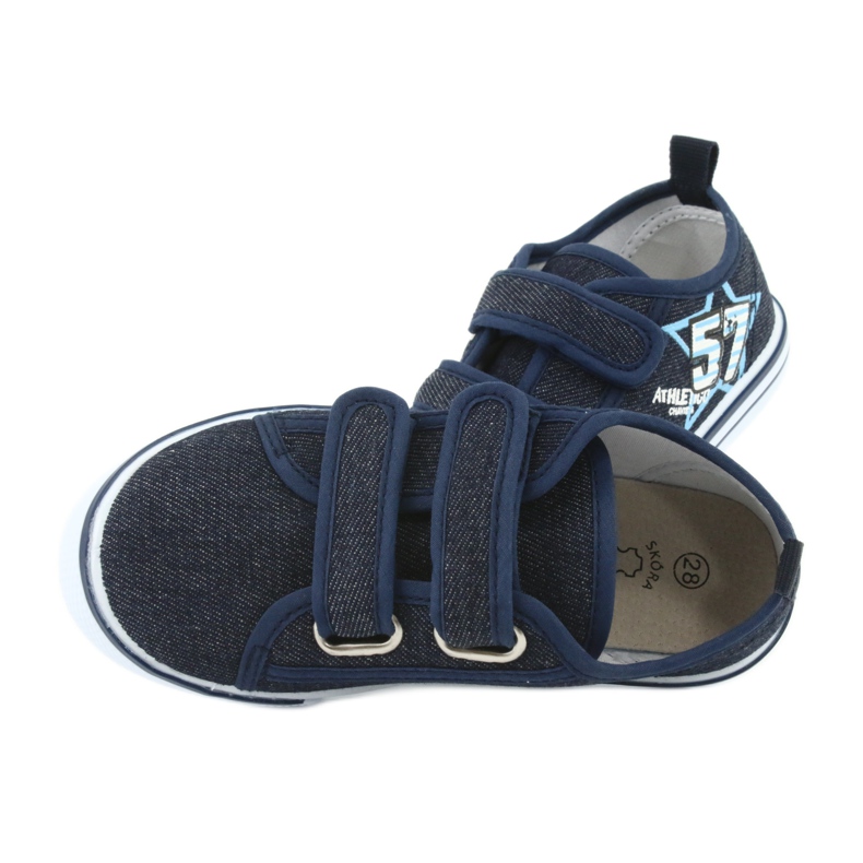 Deportivas velcro Atletico jeans azul marino 6