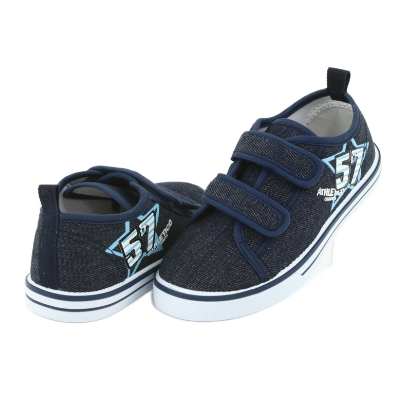 Deportivas velcro Atletico jeans azul marino 4