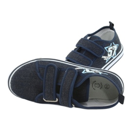Deportivas velcro Atletico jeans azul marino 6