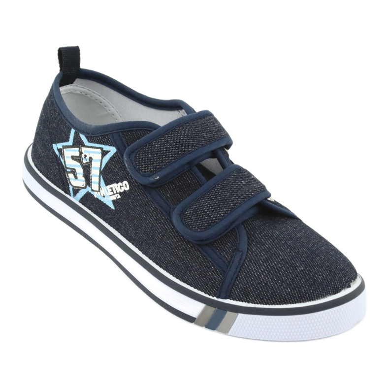 Deportivas velcro Atletico jeans azul marino 1