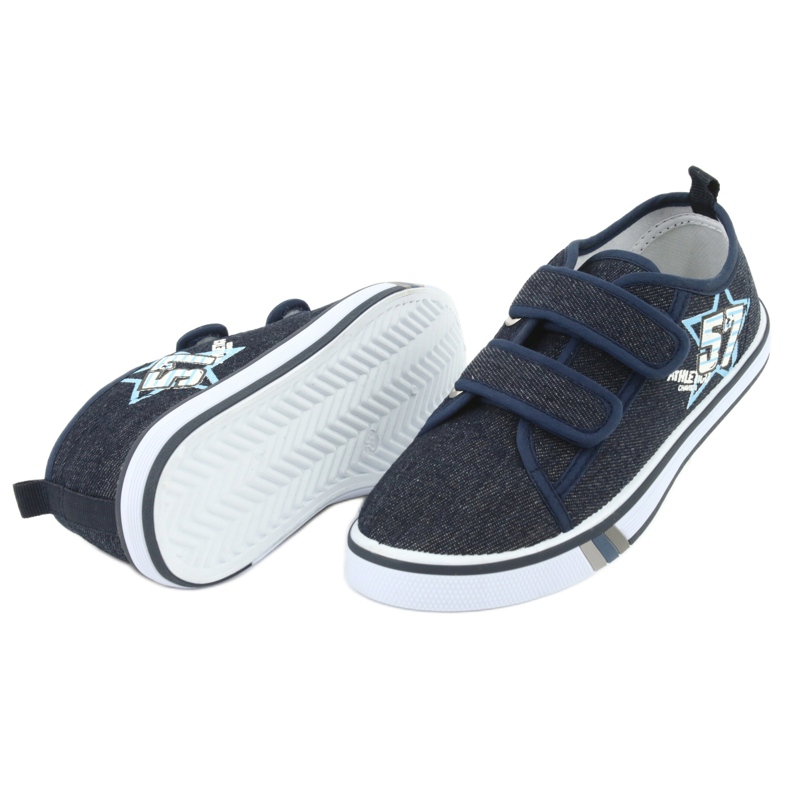 Deportivas velcro Atletico jeans azul marino 5