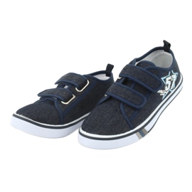 Deportivas velcro Atletico jeans azul marino 3
