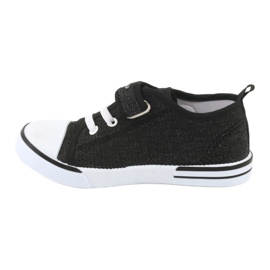Deportivas con aplicación de piel Atletico BSM029 negro 2